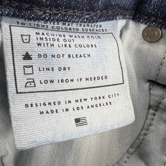 AYR The Riser Skinny High Rise Ankle Jeans Raw Hem Neon Jupiter Wash Size 27 - Picture 7 of 16